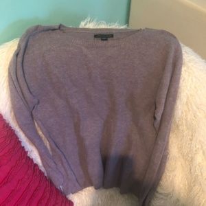 Lavender American Eagle Crew Wide Neck Sweater